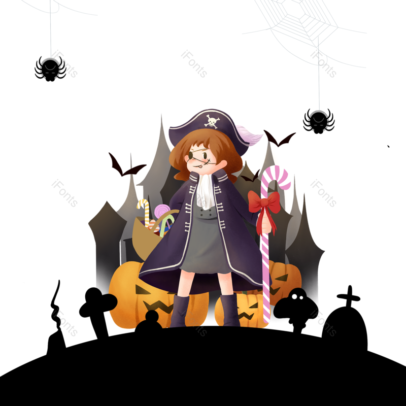 插画图片,人物元素,城堡PNG,免抠素材